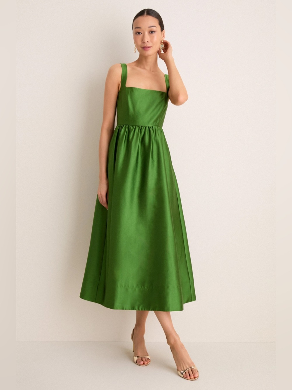New Tuckernuck Green Dupioni Esme Dress - size small